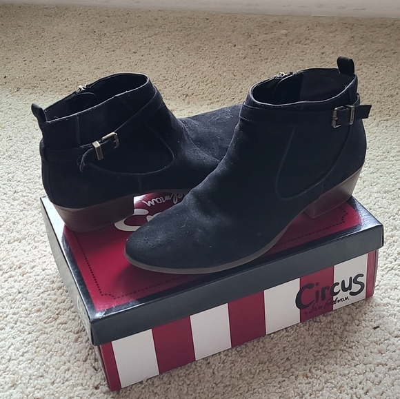 Women's Black Booties 10 Sam Edelman Circus - Picture 1 of 5